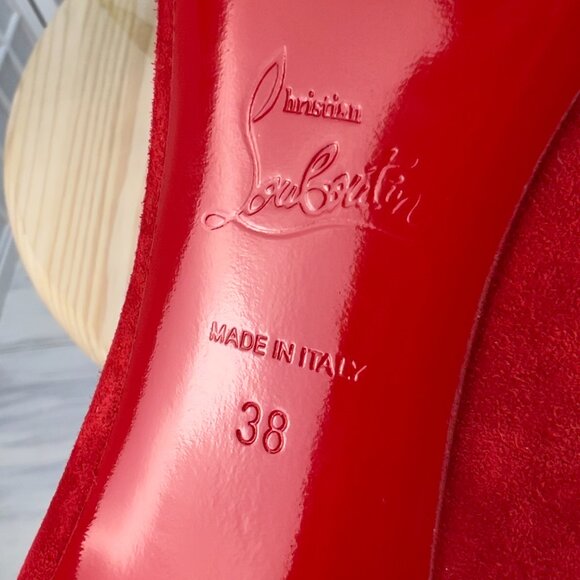 TRINIBOOT CHRISTIAN LOUBOUTIN BOOTS RED Size 38 EUR (Size 8 US) - Picture 13 of 16